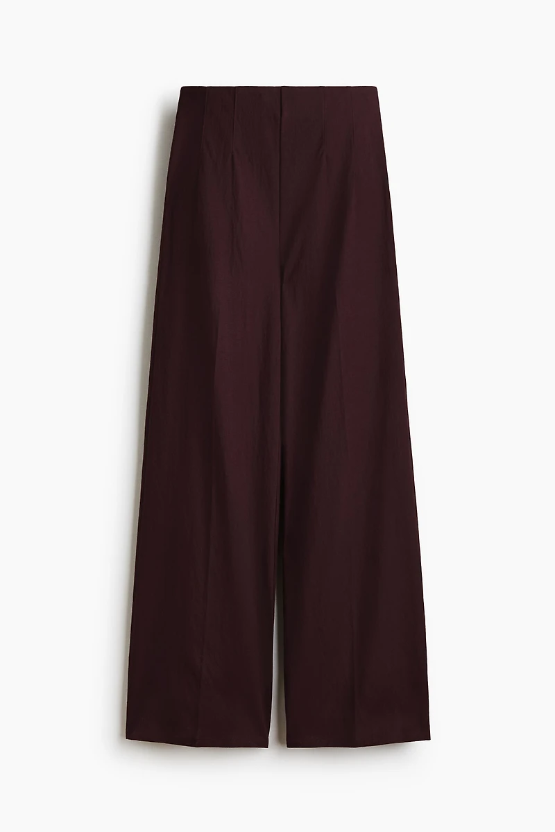 Wide-Leg Pull-On Pants