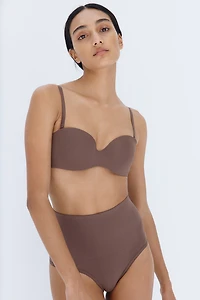 Padded Microfiber Balconette Bra