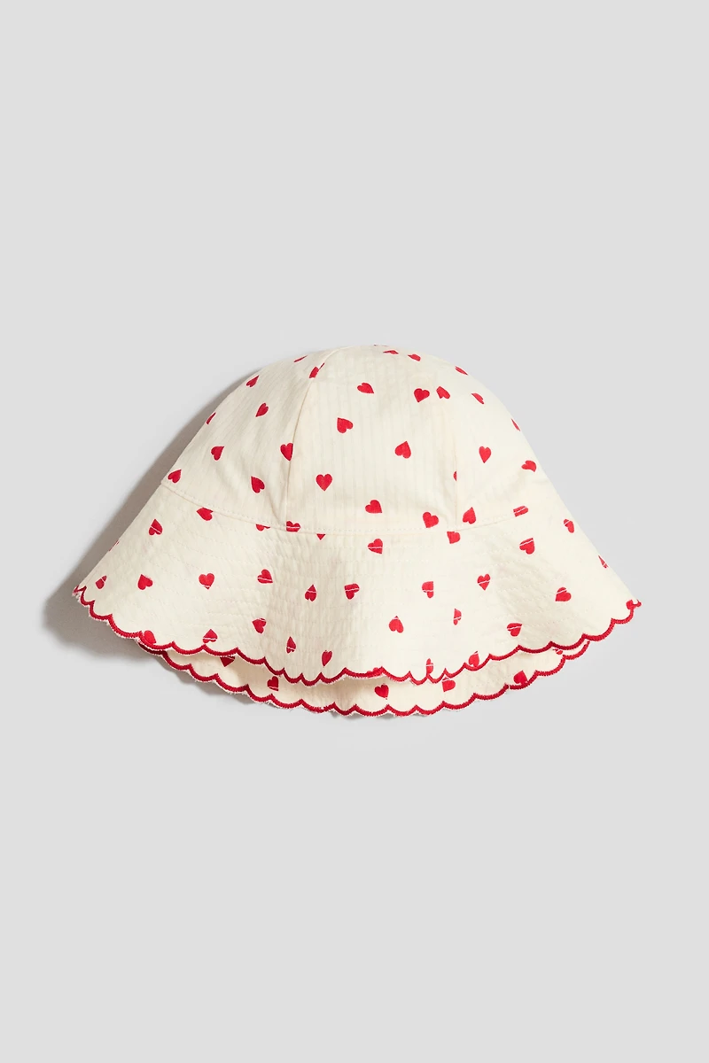 Printed Wide-Brim Sun Hat