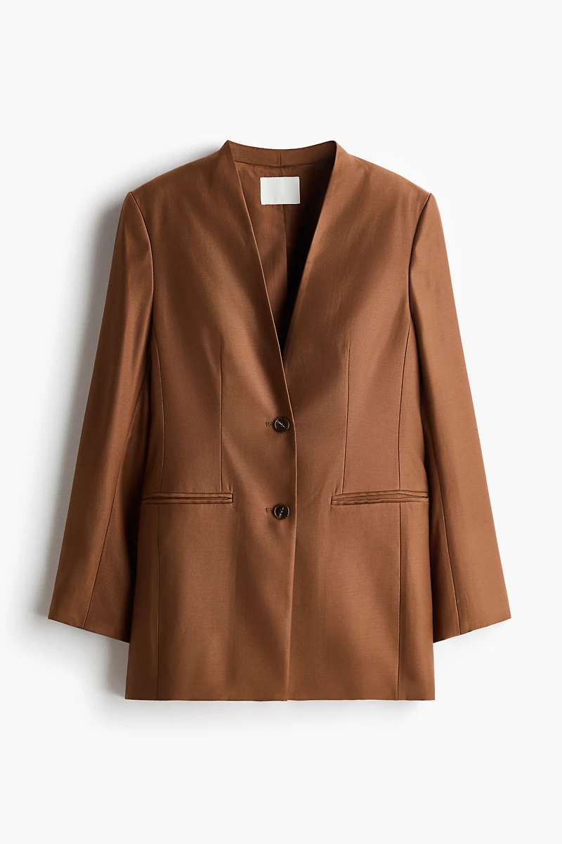 Lapelless Blazer