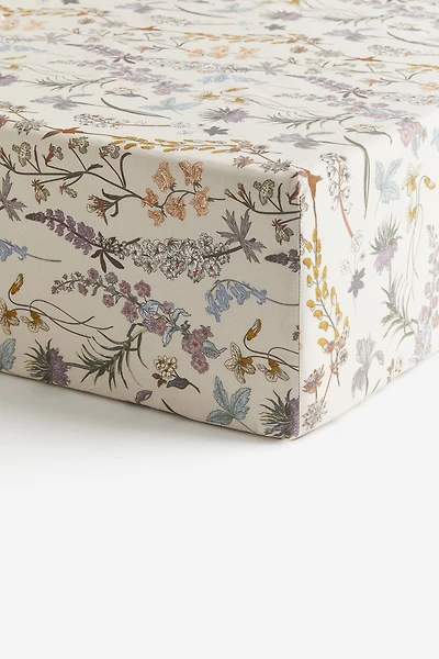 Drap-housse à motif pour lit simple