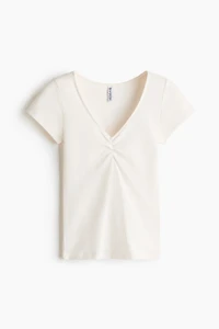 Ribbed V-Neck Top