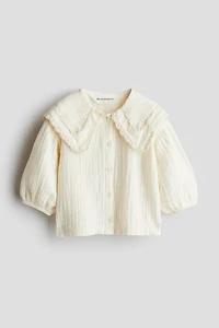 Blouse en mousseline avec dentelle