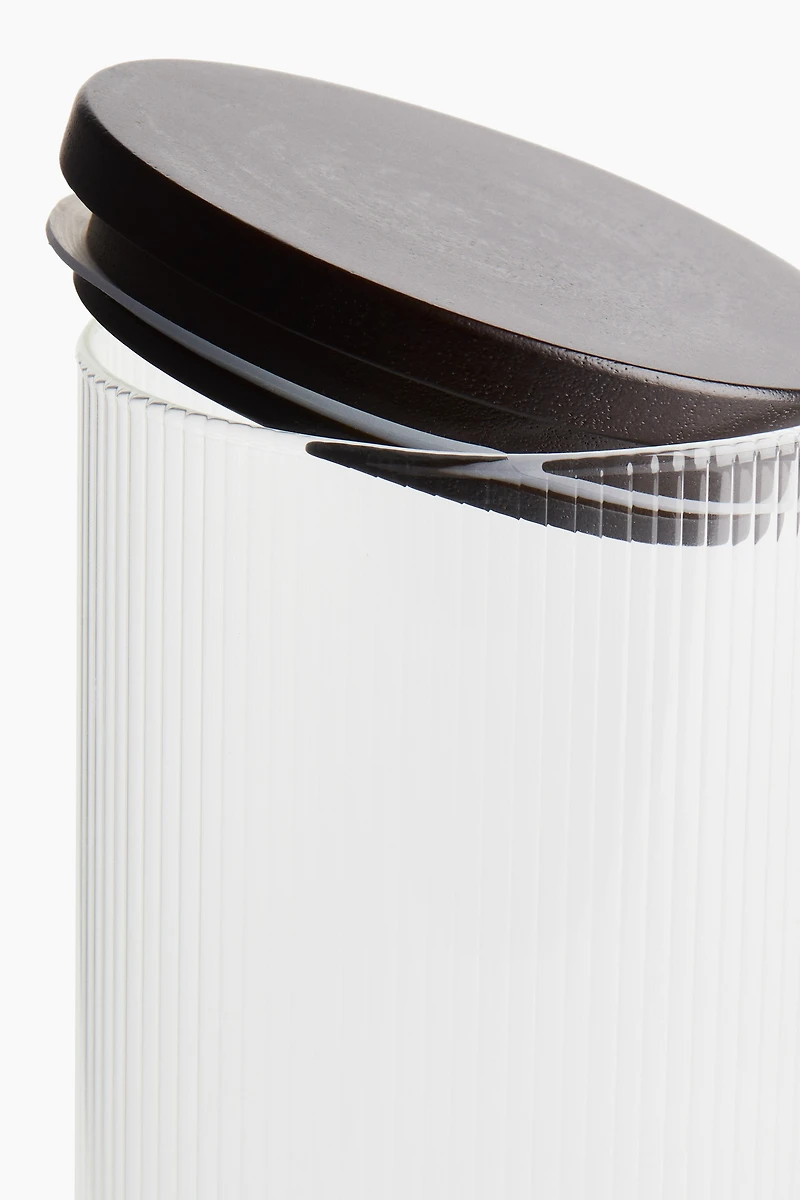 Fluted Glass Jar
