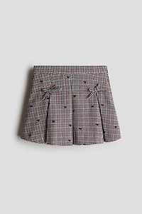 Bow-Detail Pleated Skirt
