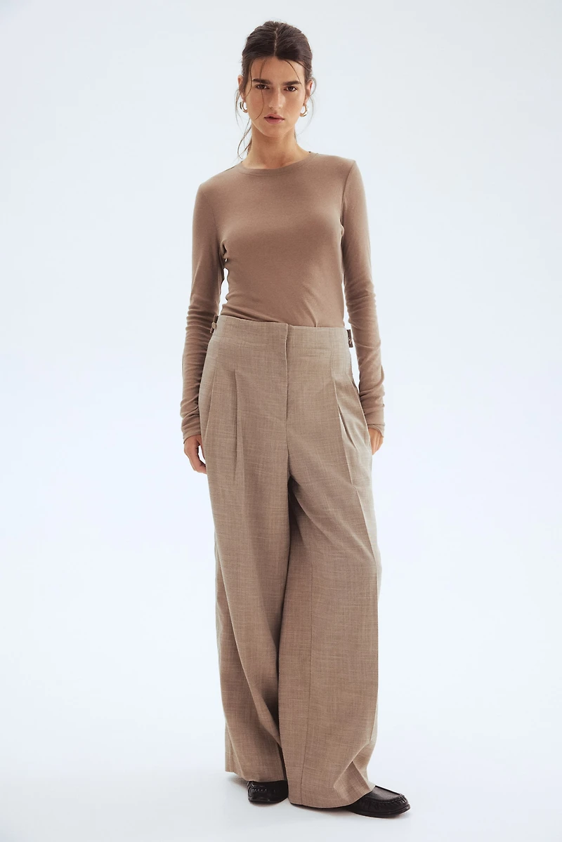 Wide-Leg Dress Pants