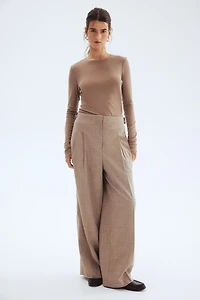 Wide-Leg Dress Pants