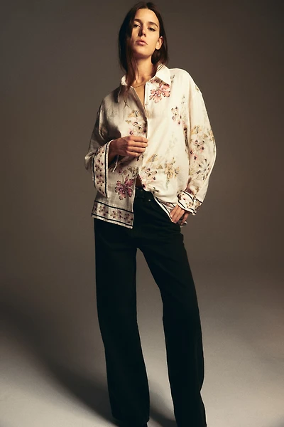 Chemise en lin mélangé