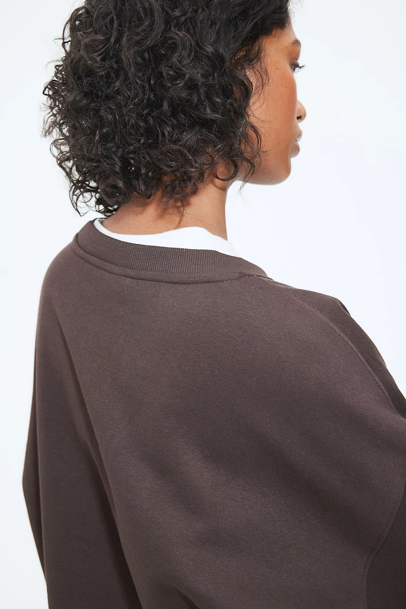 Sweatshirt with Text Motif