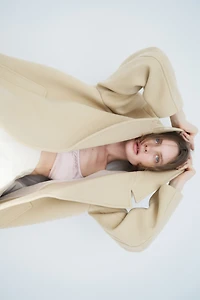 Oversized Wool-Blend Coat