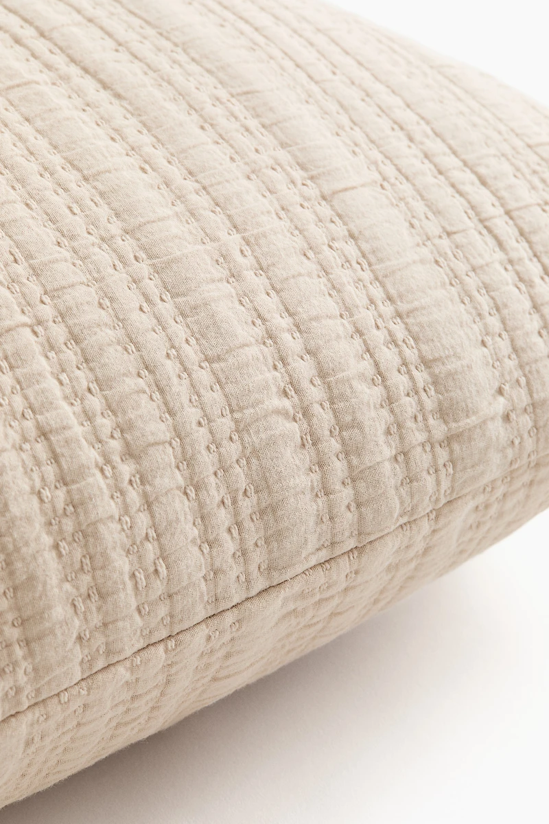 Housse de coussin matelassée en coton