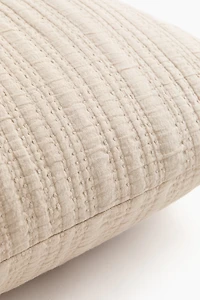 Housse de coussin matelassée en coton