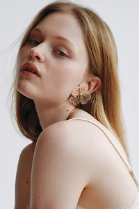 Boucles d'oreilles en forme de fleur