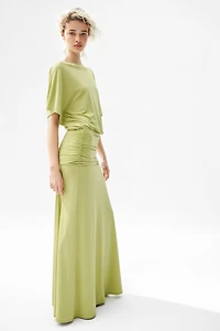 Robe maxi à effet drapé