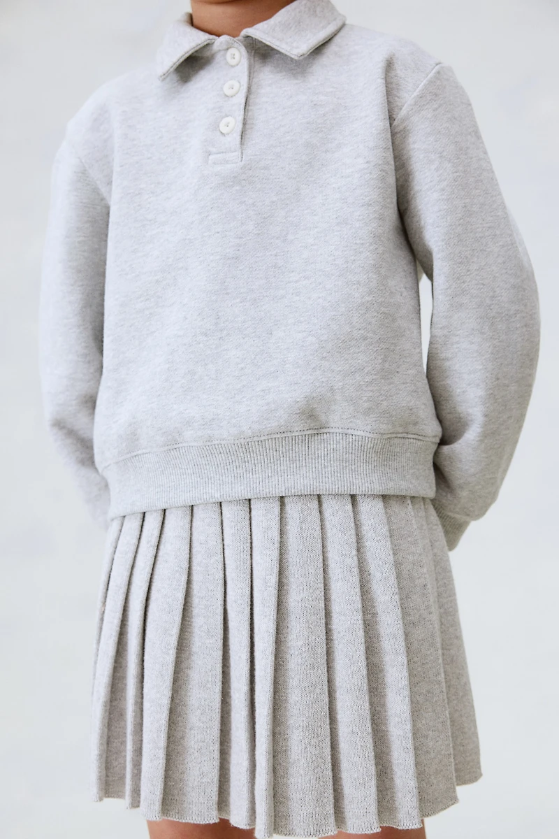 Fine-knit Cotton Skirt