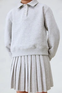 Fine-knit Cotton Skirt