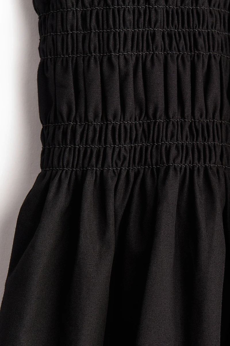 Smocked Poplin Dress