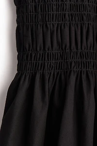 Smocked Poplin Dress