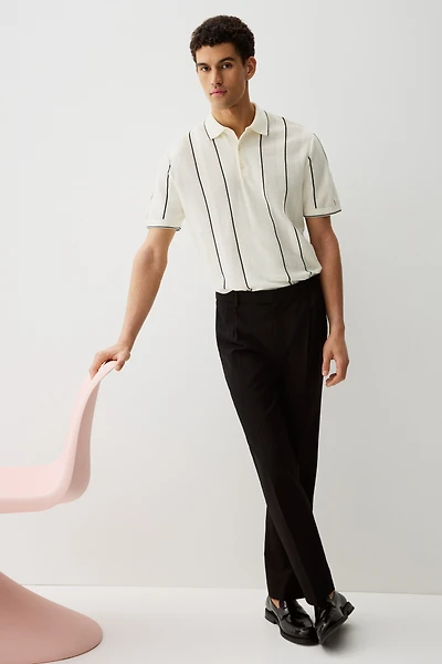 Regular-Fit Pointelle-Knit Polo Shirt
