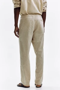 Regular Fit Linen-blend Pants