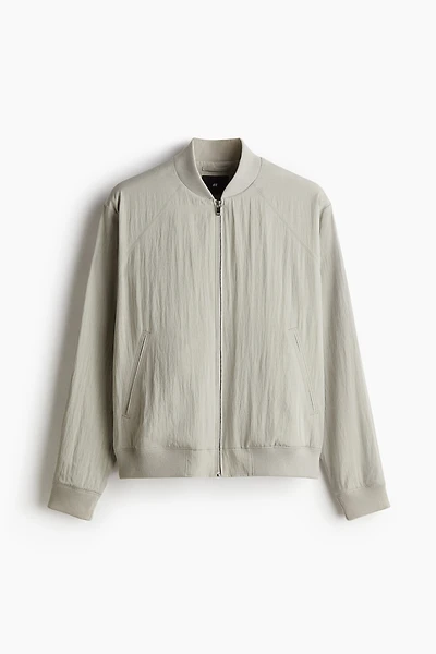 Regular-Fit Lyocell-Blend Bomber Jacket