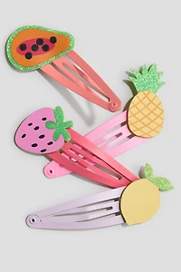 4-Pack Appliquéd Hair Clips