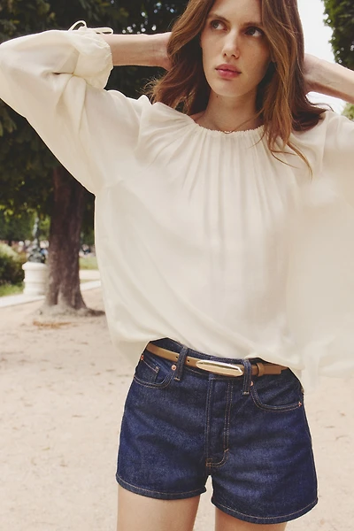 Drawstring-Detail Blouse