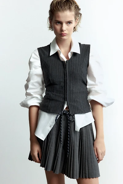 Piqué Keyhole Top