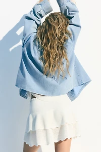 Crochet-Look Mini Skirt