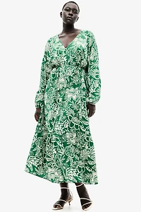 Tie-belt Crêpe Dress