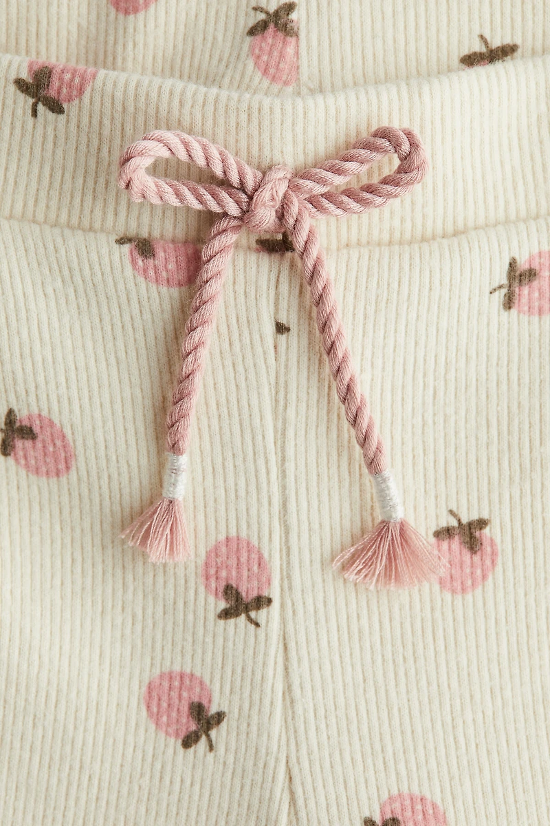 Legging en jersey côtelé