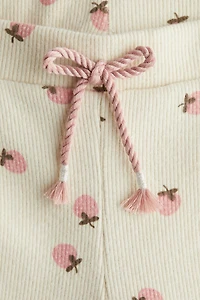 Legging en jersey côtelé