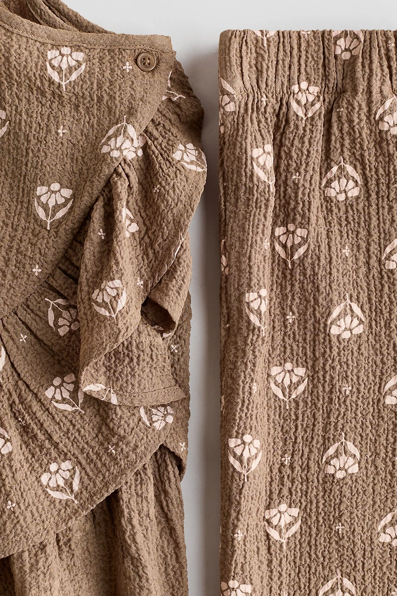 Ensemble 2 pièces en jersey froissé