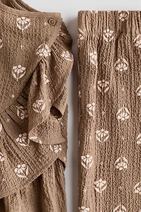 Ensemble 2 pièces en jersey froissé