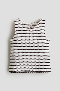 Pointelle-Knit Cotton Top