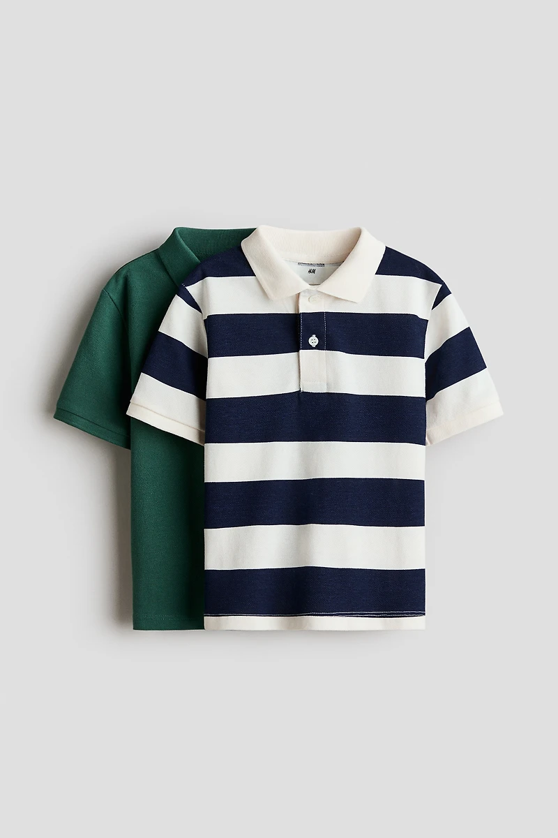 2-Pack Cotton Piqué Polo Shirts
