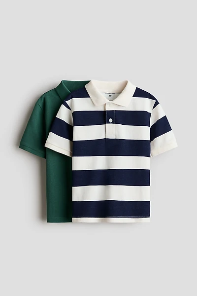 2-Pack Cotton Piqué Polo Shirts