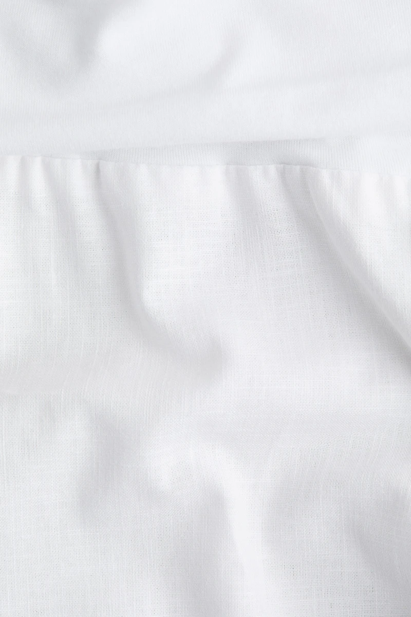 Linen-Blend Yoga-Style Pants