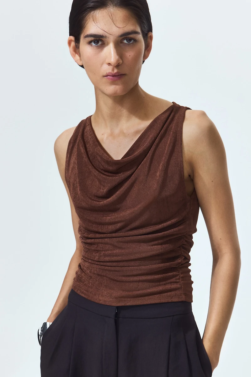 Draped Jersey Top