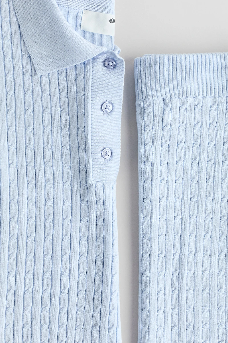 Ensemble 2 pièces en tricot torsadé