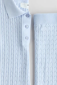 Ensemble 2 pièces en tricot torsadé