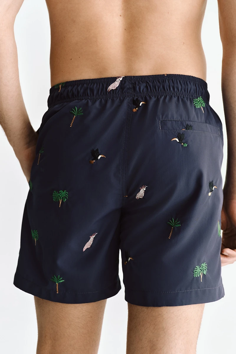 Patterned Swim Shorts