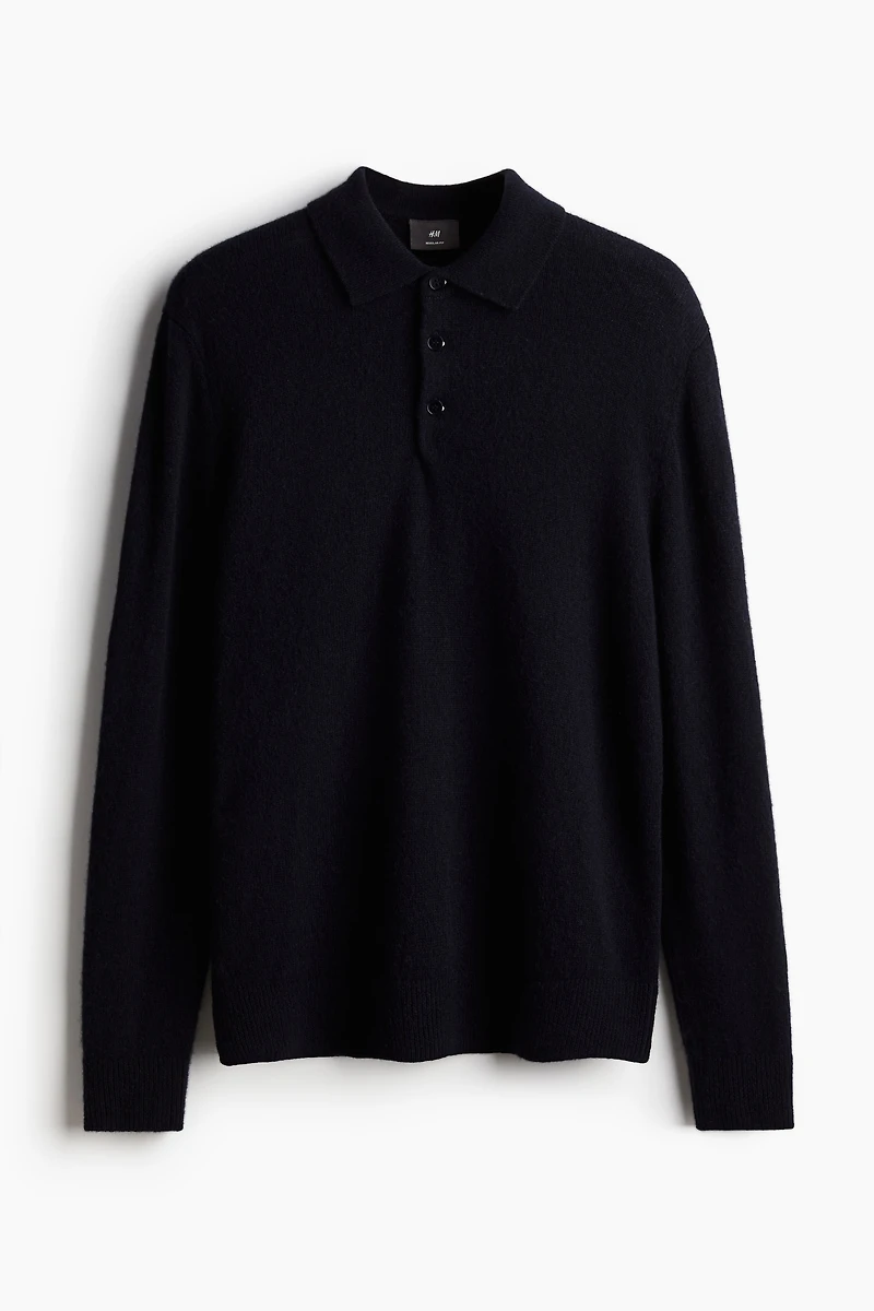 Regular Fit Wool Polo Sweater