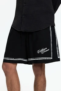 Loose-Fit Printed Shorts