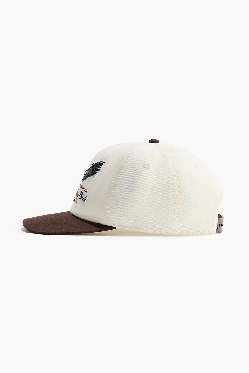 Cap with Embroidered Motif