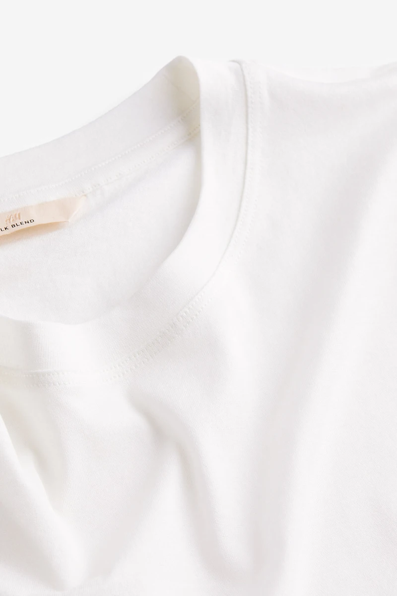 Silk-blend T-shirt