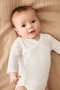 3-pack Ribbed Wrapover Bodysuits