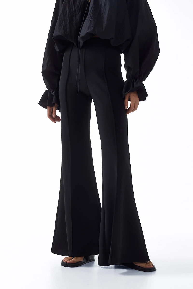 Creased Flared Pants