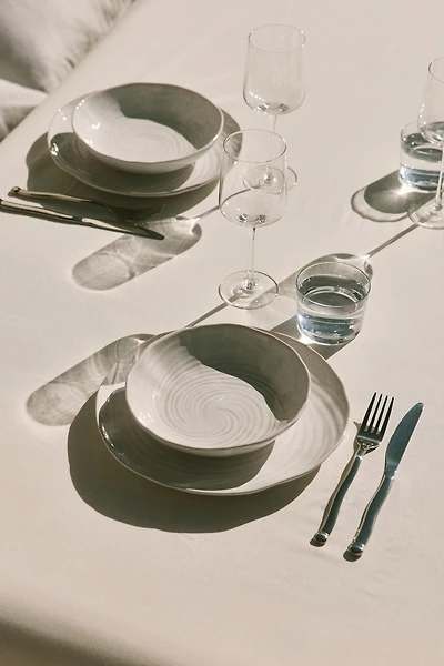 Lot de 2 assiettes creuses en grès cérame
