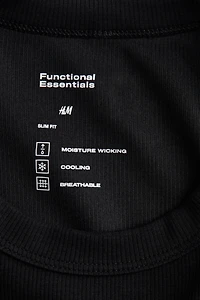 Cooling Slim-Fit Ribbed T-Shirt